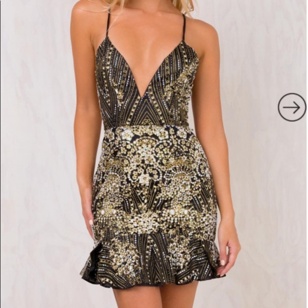 Sparkly Embellished Mini Dress